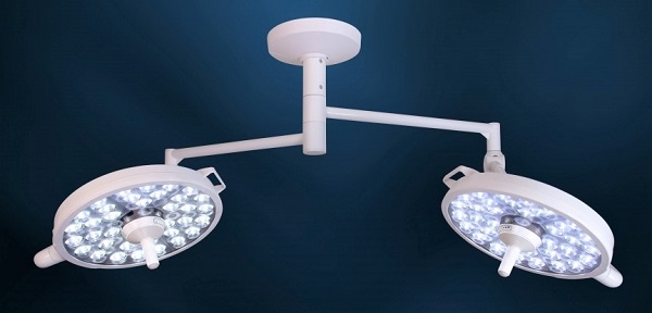 Medical Illumination MI-1000 LED Surgical Light with Two LED Surgical Lights Medical Illumination MI-1000 LED Surgical Light with Two LED Surgical Lights